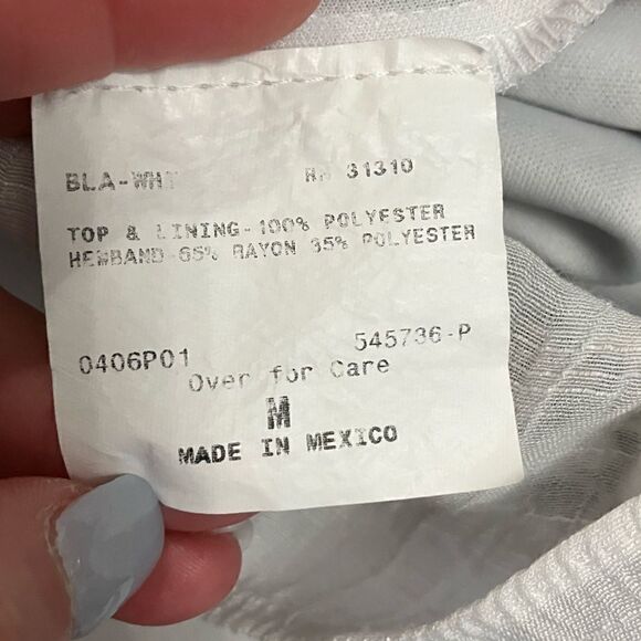 Sleeveless Top Black White Chevron Sz Medium ABStudio - Picture 6 of 7